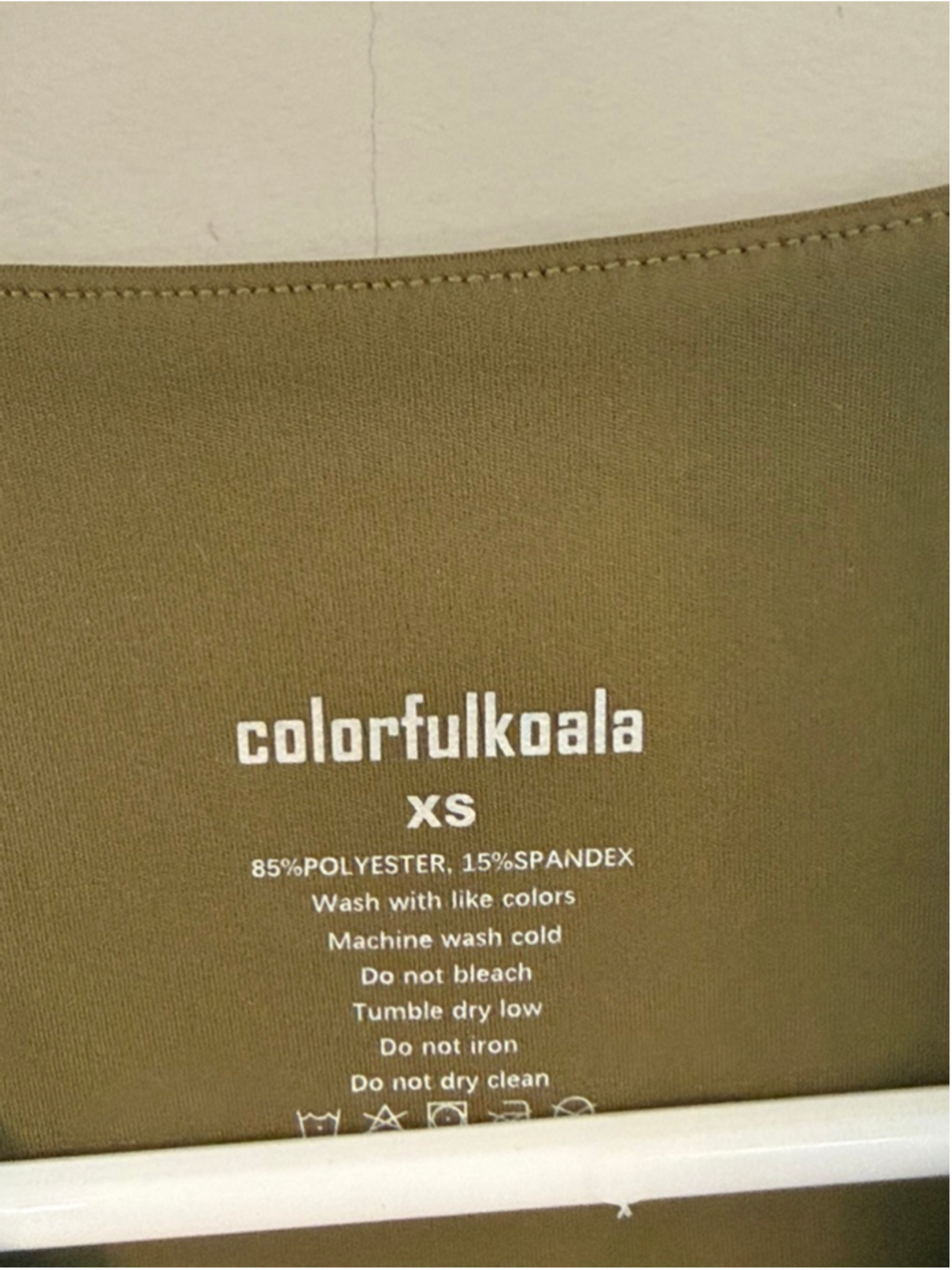 Colorfulkoala XS Olive Green Athletic Tank Top Pilates Yoga Athleisure - Picture 3 of 3